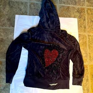 Twisted Heart Plush Velour hoodie